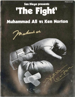 Muhammad Ali and Ken Norton Dual Signed "The Fight" Program